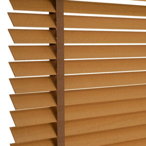 Houten jaloezieën 50mm Abachi foto 1