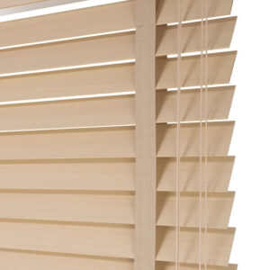Houten jaloezieën 65mm Abachi foto 1